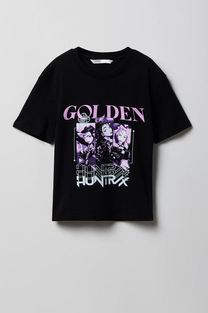 Girls Luxe Heavy Cotton KPop Demon Hunters Graphic T-Shirt