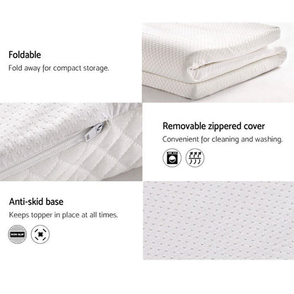 Giselle Bedding Memory Foam Mattress Topper 8cm Queen -Home Living Store - -