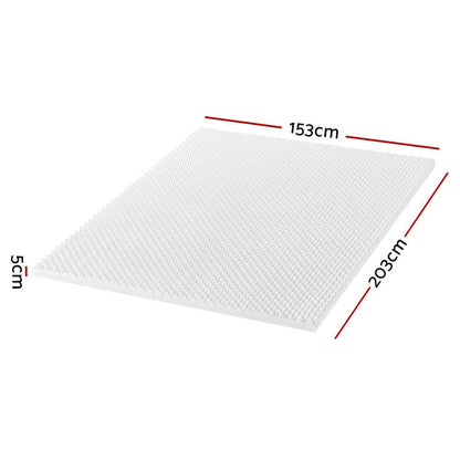 Giselle Bedding Memory Foam Mattress Topper Egg Crate 5cm Queen -Home Living Store - -