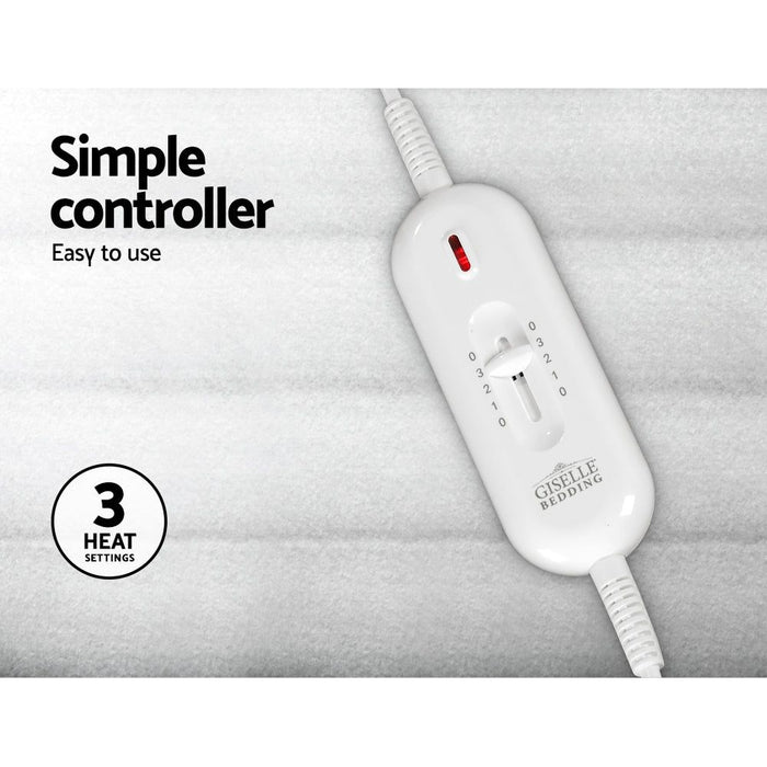 Giselle Bedding Single Size Electric Blanket Polyester -Home Living Store - -