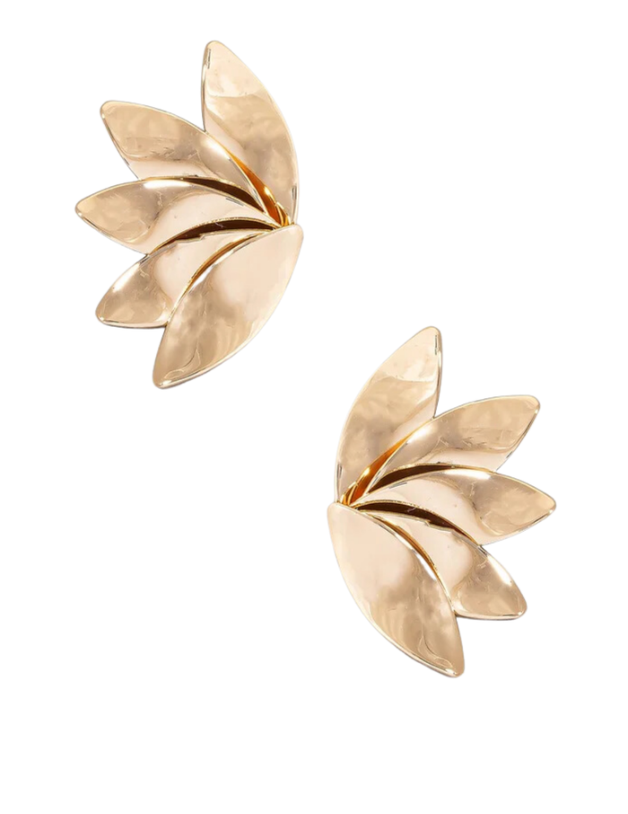 Gold Leaf Statement Earrings