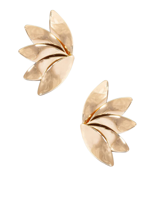 Gold Leaf Statement Earrings