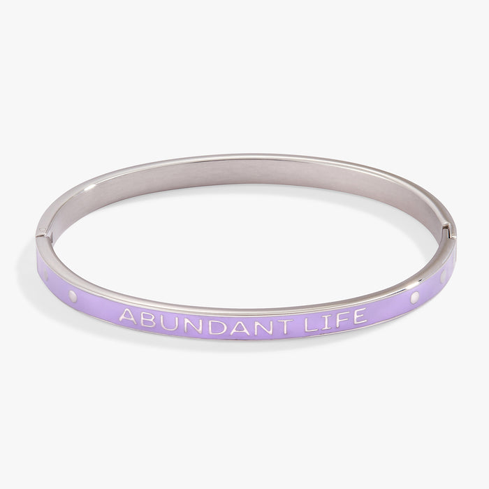 'Grateful Heart, Abundant Life' Hinge Bangle