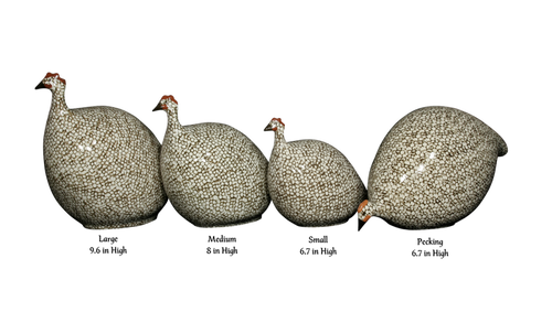Guinea Fowl - Medium - Matte White Speckled Cobalt - Findlay Rowe Designs