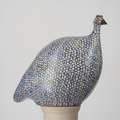 Guinea Fowl - Medium - Matte White Speckled Cobalt - Findlay Rowe Designs