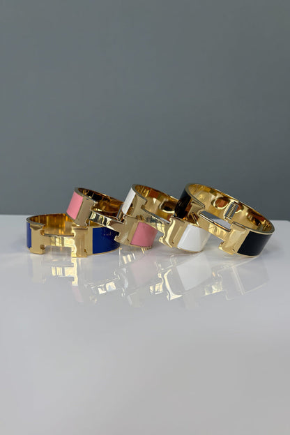 “H” Inspired Wide Bracelet (Multiple Colors)