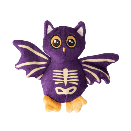 SnugArooz dog toys Halloween Baby Skel-E-Bat Purple Plush Squeak Dog Toy