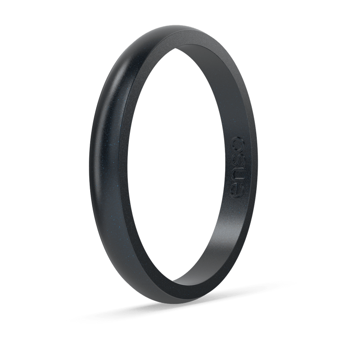 Elements Classic Halo Silicone Ring - Black Pearl