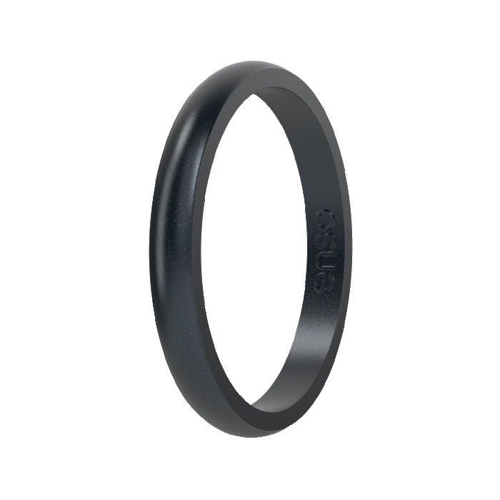 Elements Classic Halo Silicone Ring - Black Pearl