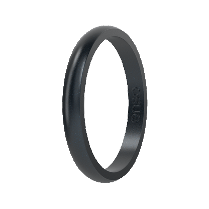 Elements Classic Halo Silicone Ring - Black Pearl