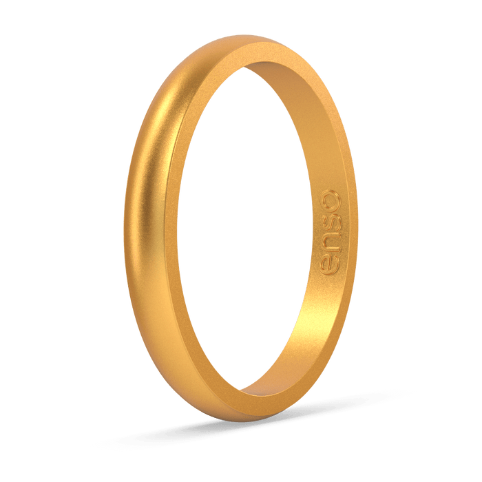 Elements Classic Halo Silicone Ring - Gold