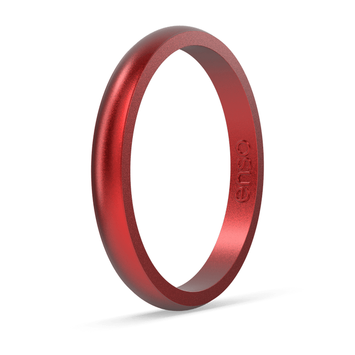 Elements Classic Halo Silicone Ring - Ruby