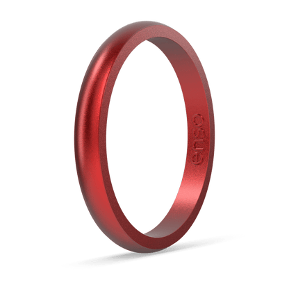 Elements Classic Halo Silicone Ring - Ruby