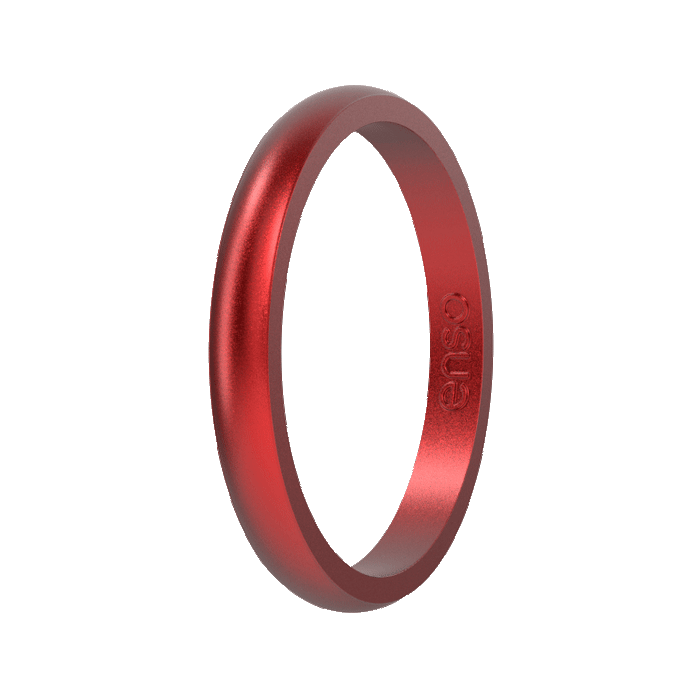 Elements Classic Halo Silicone Ring - Ruby
