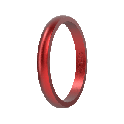 Elements Classic Halo Silicone Ring - Ruby