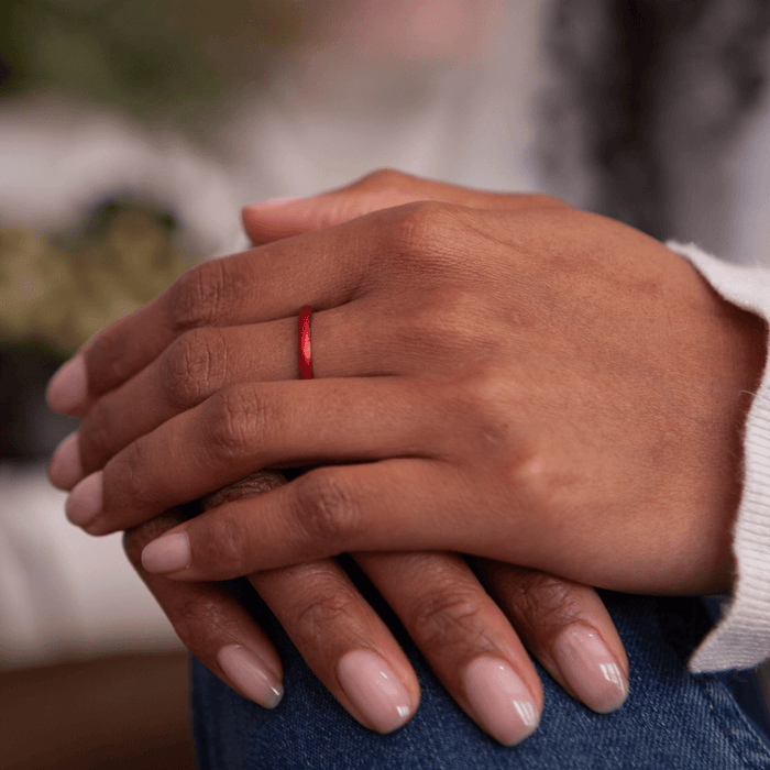 Elements Classic Halo Silicone Ring - Ruby