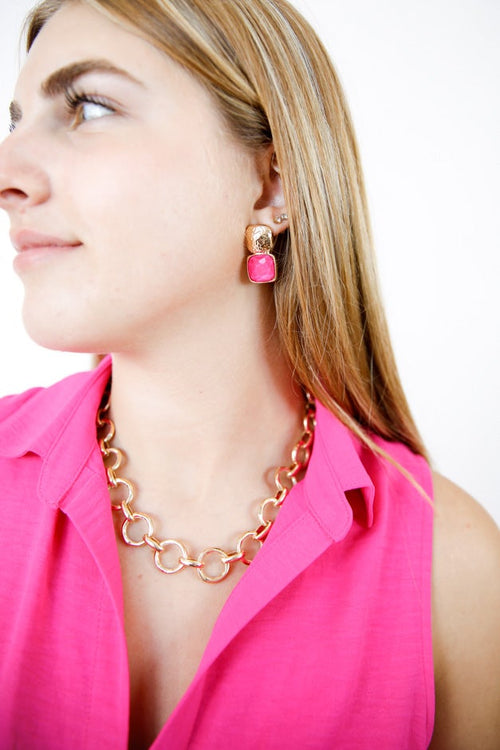 Hammered Drop Earrings
