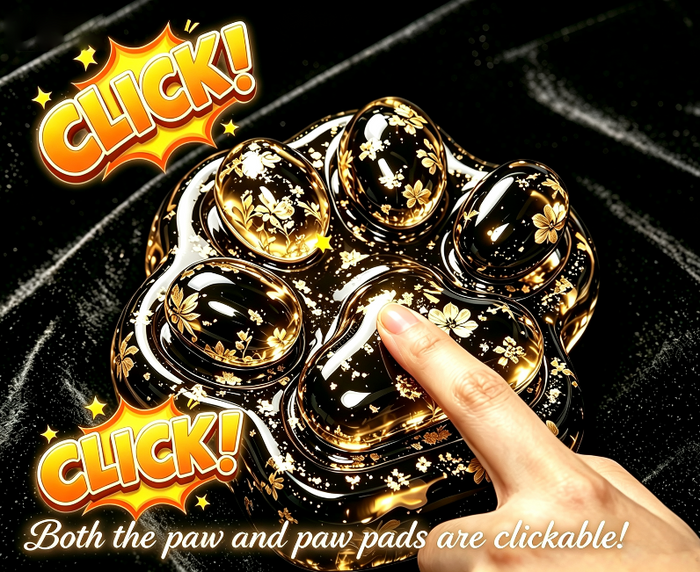 Handmade Cute Large Cat Paw Fidget Clicker Resin Mold