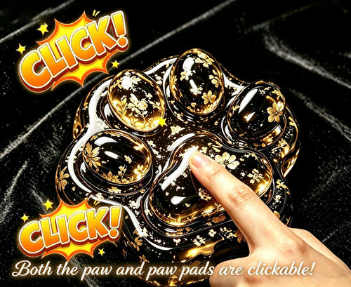 Handmade Cute Large Cat Paw Fidget Clicker Resin Mold