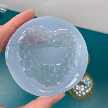 Handmade Diamond Crystal Cluster Love Star Moon Decoration Resin Molds