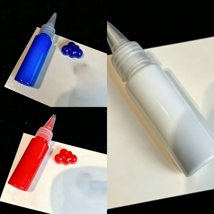 3-Color Resin Pigment Set(White/ Red / Blue)