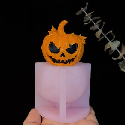Handmade Maple Leaf Evil Pumpkin Ornament Resin Mold