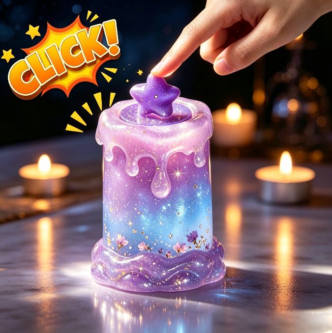 Handmade Melted Candle Fidget Clicker Resin Mold