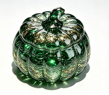 Handmade Water Ripple Large-Capacity Pumpkin Storage Jar with Diamond-Cut Handle Resin Mold