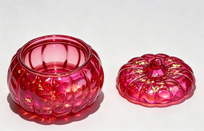 Handmade Water Ripple Large-Capacity Pumpkin Storage Jar with Diamond-Cut Handle Resin Mold