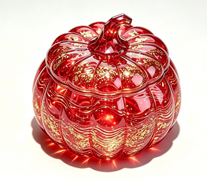 Handmade Water Ripple Large-Capacity Pumpkin Storage Jar with Diamond-Cut Handle Resin Mold