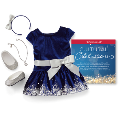 Hanukkah Celebration Outfit for 18-inch Dolls