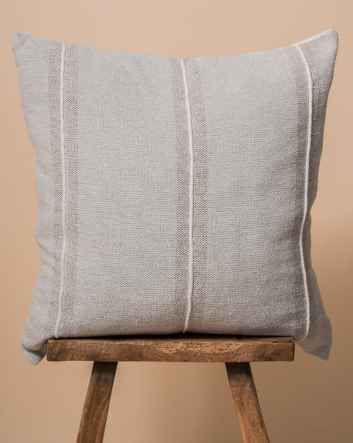 Harlow Striped Textured Pillow Cover Grey - Sweet Water Decor - Pillow Cover