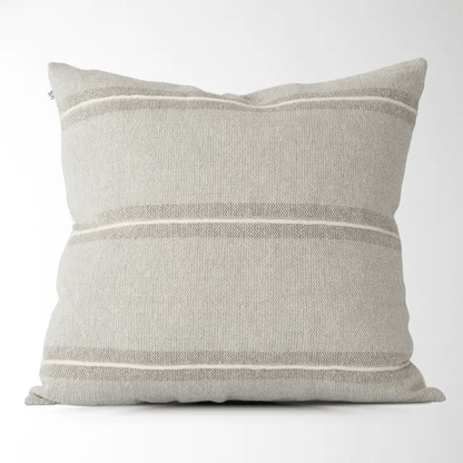 Harlow Striped Textured Pillow Cover Grey - Sweet Water Decor - Pillow Cover