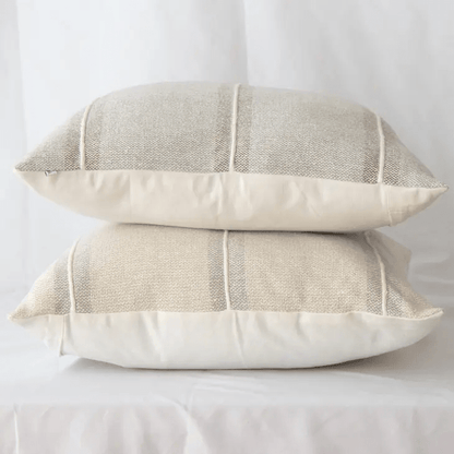 Harlow Striped Textured Pillow Cover Grey - Sweet Water Decor - Pillow Cover