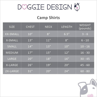 Doggie Design Collared Shirts Hawaiian Pineapple Luau Camp Dog Shirt