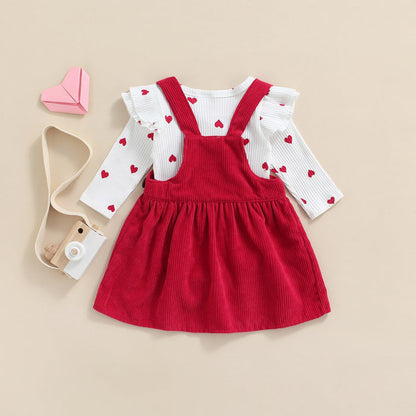 HEART Corduroy Overall Dress