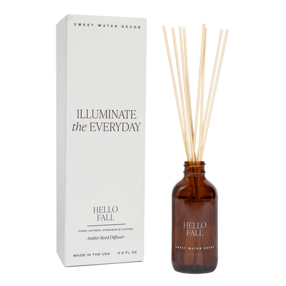 Hello Fall Amber Reed Diffuser - Sweet Water Decor - Reed Diffusers