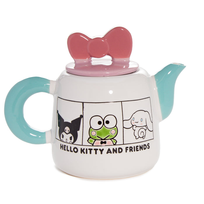 Hello Kitty and Friends Ceramic Grid Teapot Home Goods Blue Sky Clayworks