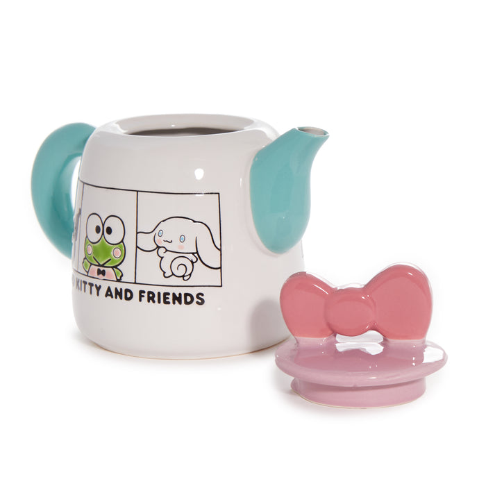 Hello Kitty and Friends Ceramic Grid Teapot Home Goods Blue Sky Clayworks