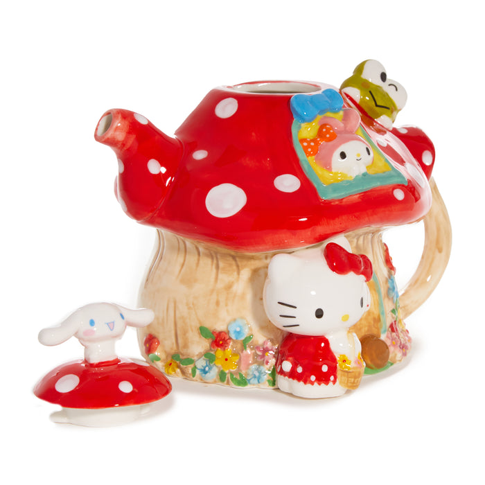 Hello Kitty and Friends Ceramic Mushroom Teapot Home Goods Blue Sky Clayworks