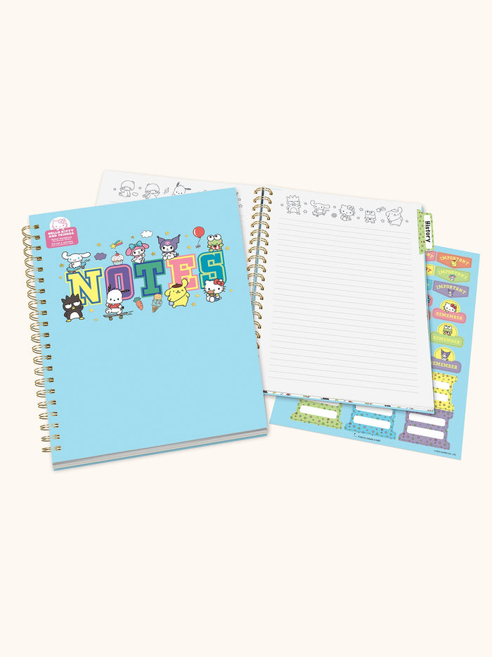 Hello Kitty and Friends x Studio Oh! College Letters Blue Extra-Large Spiral Notebook Stationery Studio Oh!