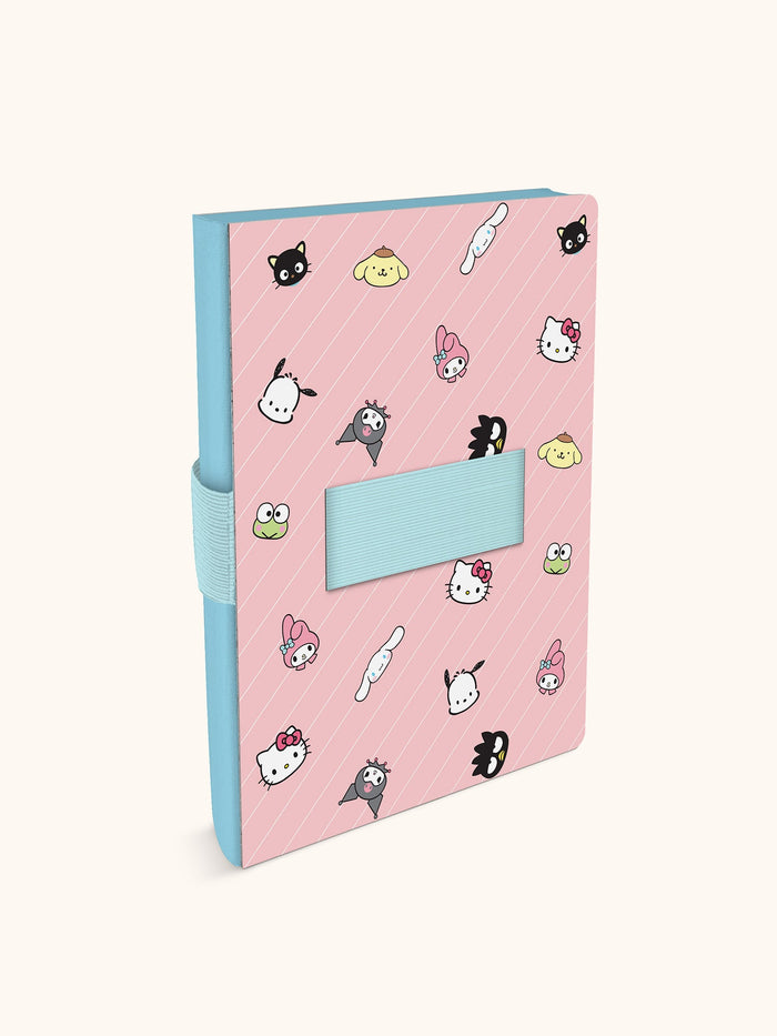 Hello Kitty and Friends x Studio Oh! Pink Pinstripe Casey Notebook with Phone Loop Stationery Studio Oh!
