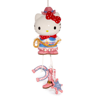 Hello Kitty Cowgirl Ceramic Wind Chime Home Goods Blue Sky Clayworks