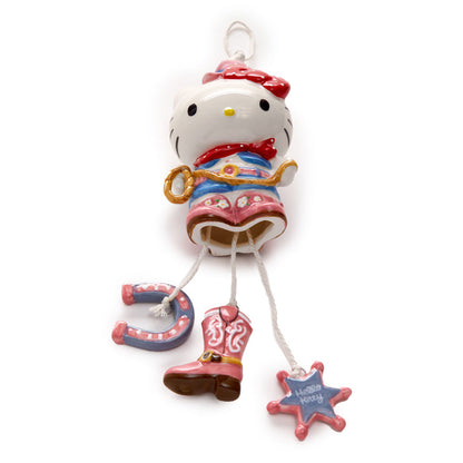 Hello Kitty Cowgirl Ceramic Wind Chime Home Goods Blue Sky Clayworks