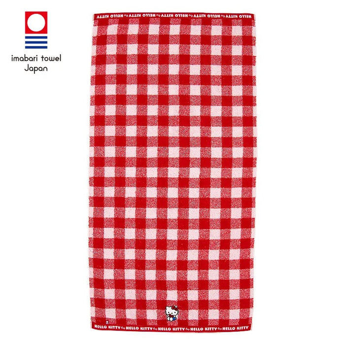 Hello Kitty Gingham Imabari Bath Towel Home Goods Japan Original