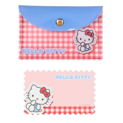 Hello Kitty Gingham Mini Memo Sheets Stationery Japan Original