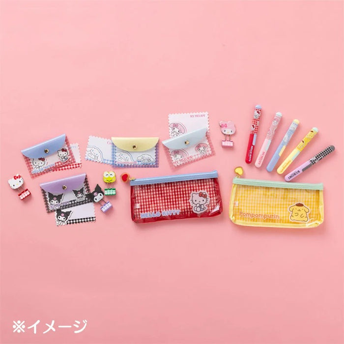 Hello Kitty Gingham Pencil Pouch Stationery Japan Original