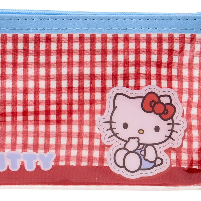 Hello Kitty Gingham Pencil Pouch Stationery Japan Original
