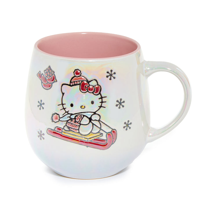 Hello Kitty Holiday Ski Ceramic Mug and Figurine Gift Set Home Goods Blue Sky Clayworks