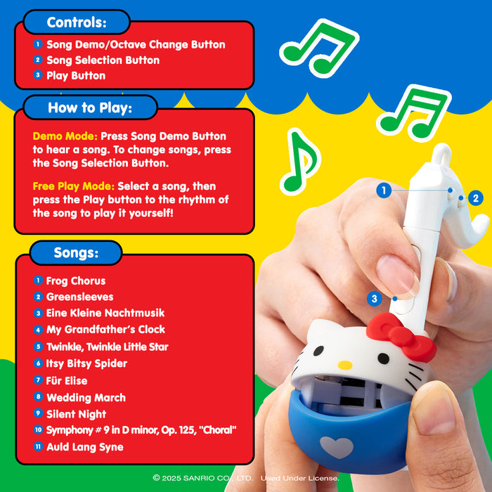 Hello Kitty Mini Otamatone Melody Charm Accessory Hamee.com - Hamee US